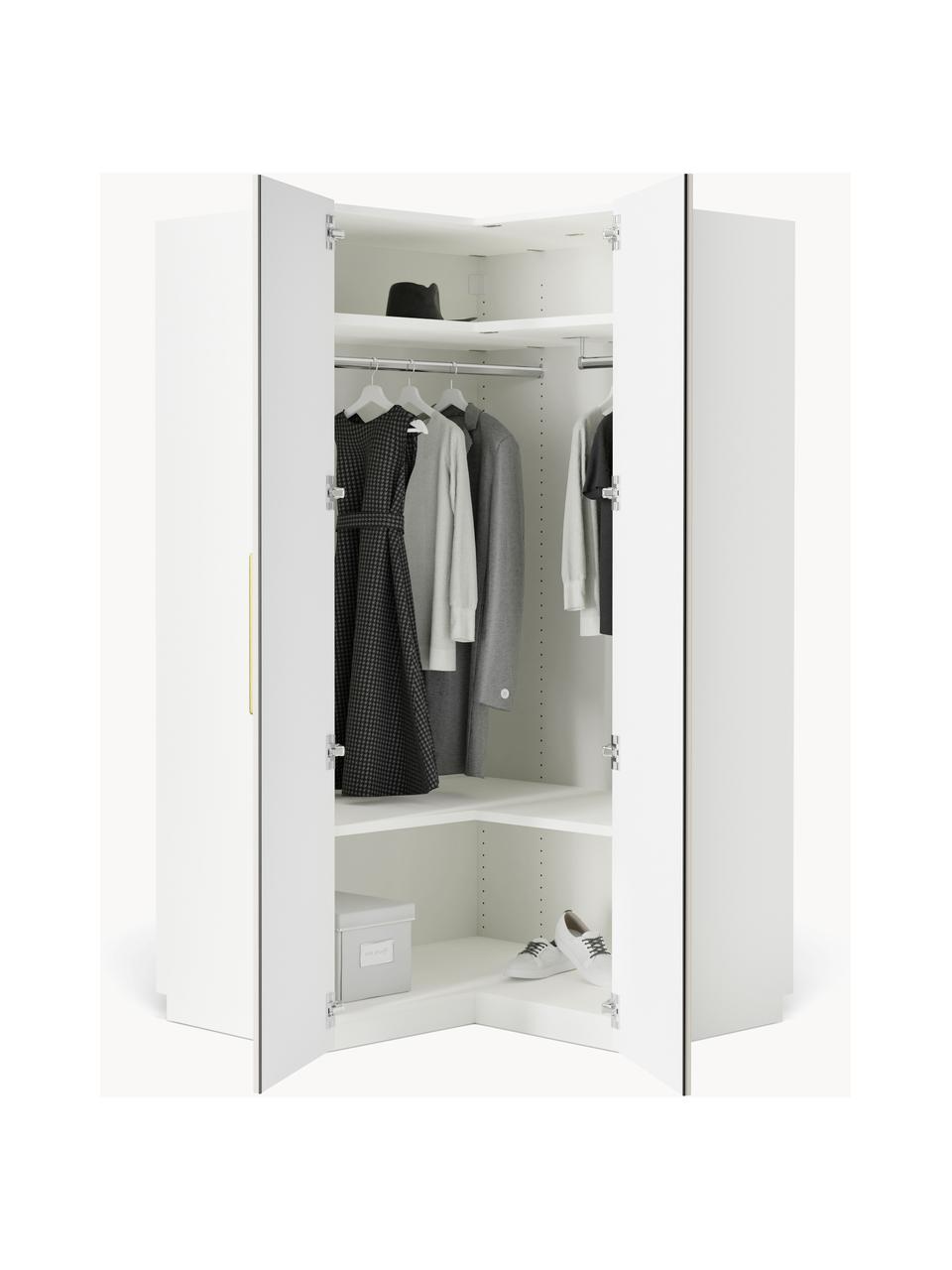 Armoire d'angle modulaire Simone, larg. 115 cm, Bois, beige, Module d'angle : larg. 115 x haut. 200 cm