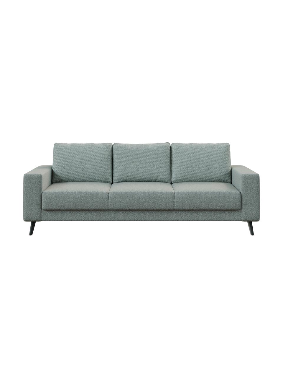 Sofa Fynn (3-osobowa), Tapicerka: 100% poliester z uczuciem, Stelaż: drewno liściaste, drewno , Nogi: drewno lakierowane Dzięki, Greige, S 233 x G 86 cm