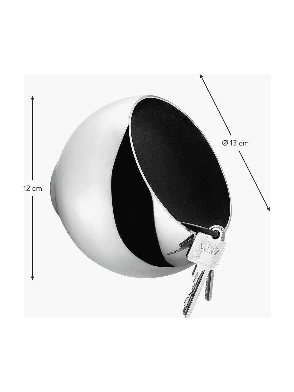 Perchero metálico bola Esfera, Aluminio recubierto, Plateado, Ø 13 x Al 12 cm