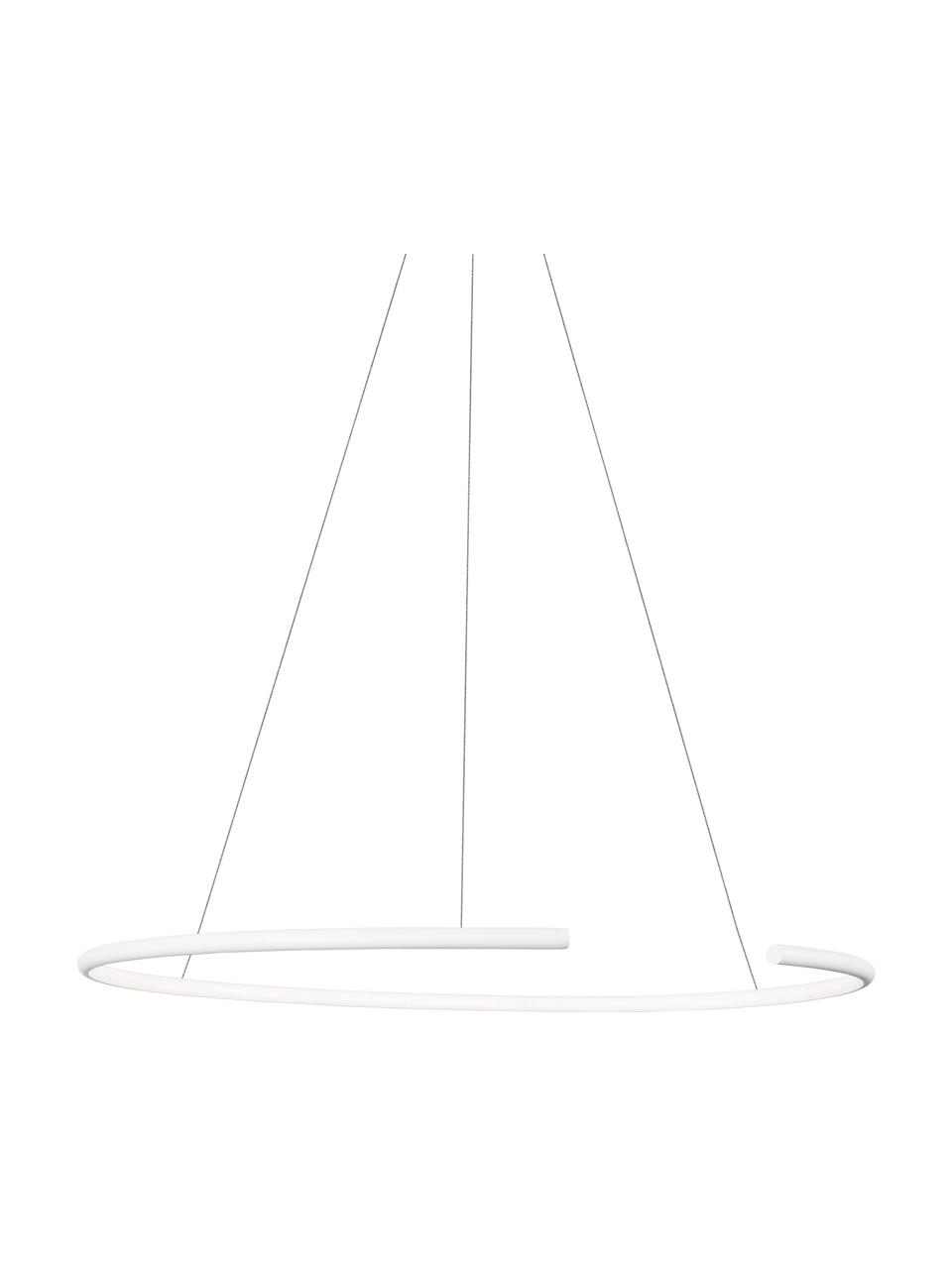 Grande suspension LED moderne Breda, Blanc, Ø 70 x haut. 200 cm