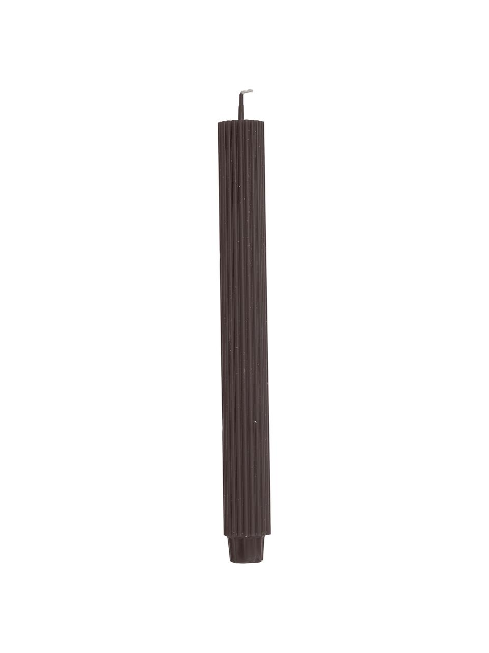 Velas cónicas Ribbed, 2 uds., Parafina, Azul oscuro, Ø 2 x Al 25 cm