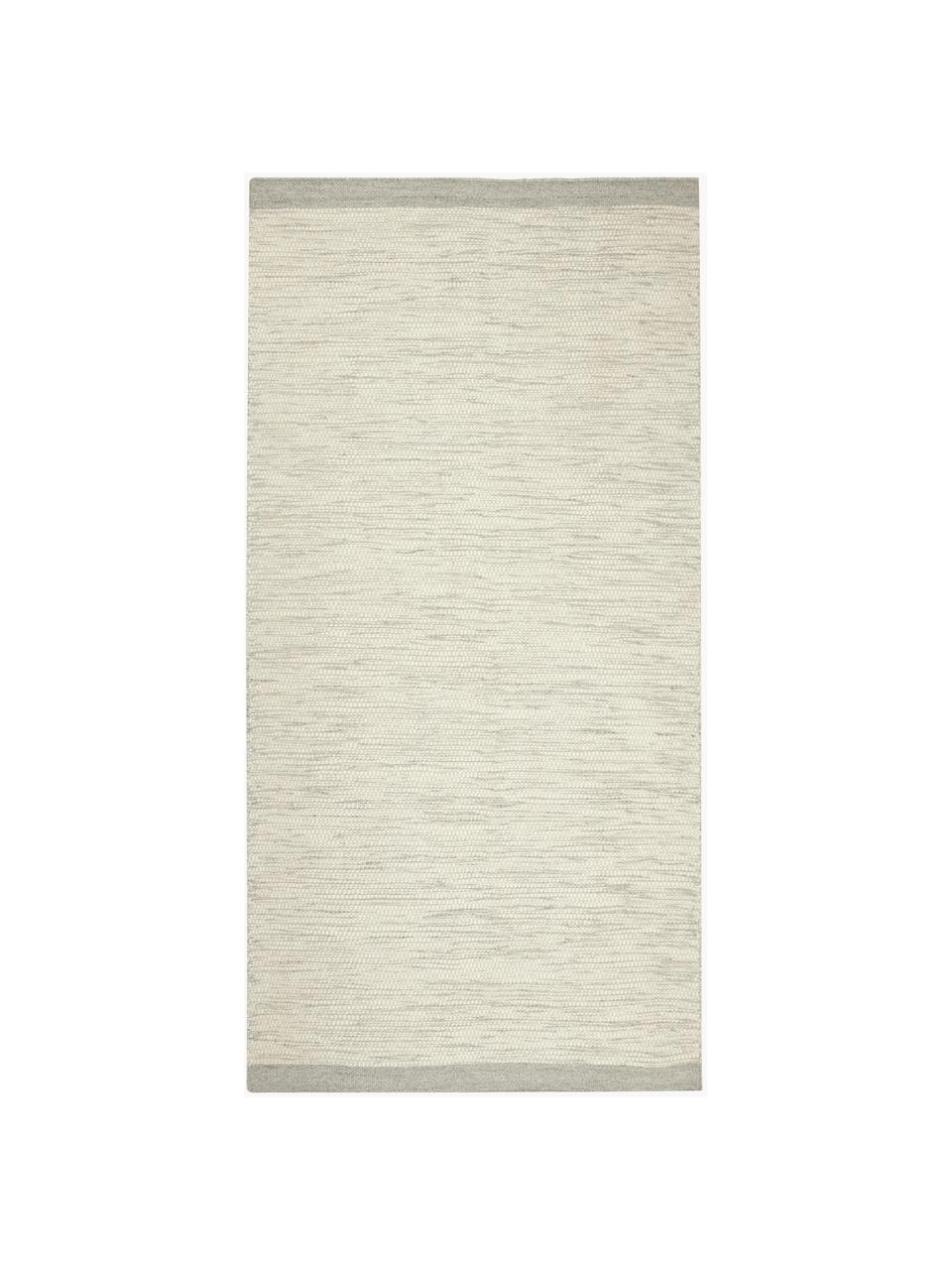 Tapis en laine tissé main, chiné Asko, Beige, larg. 70 x long. 140 cm (taille XS)