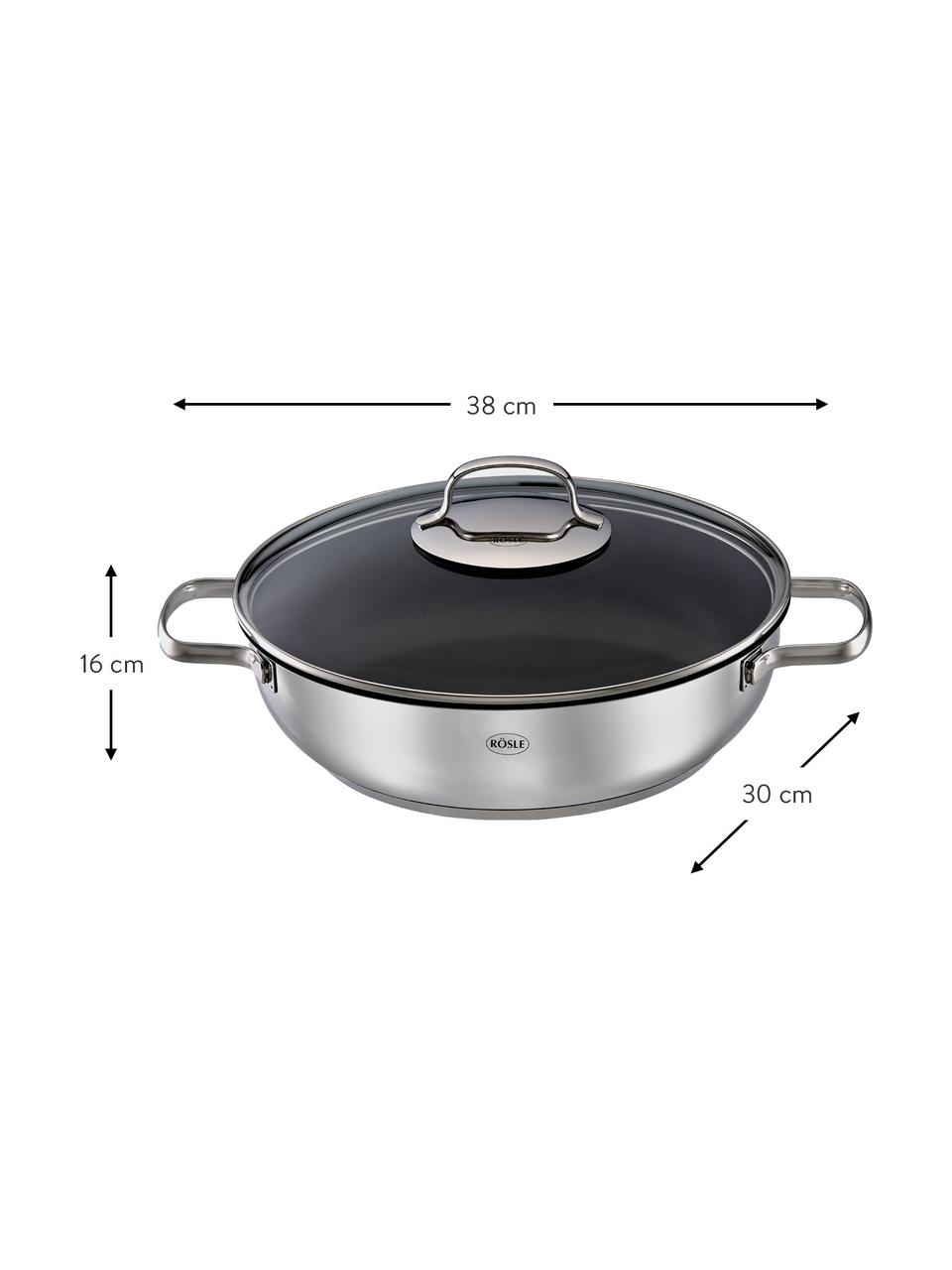Servírovacia panvica z nehrdzavejúcej ocele Elegance, Odtiene striebornej, Š 38 x V 16 cm