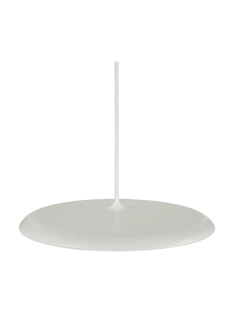 Lámpara de techo LED Artist, Pantalla: metal recubierto, Cable: cubierto en tela, Beige claro, Ø 40 x Al 6 cm