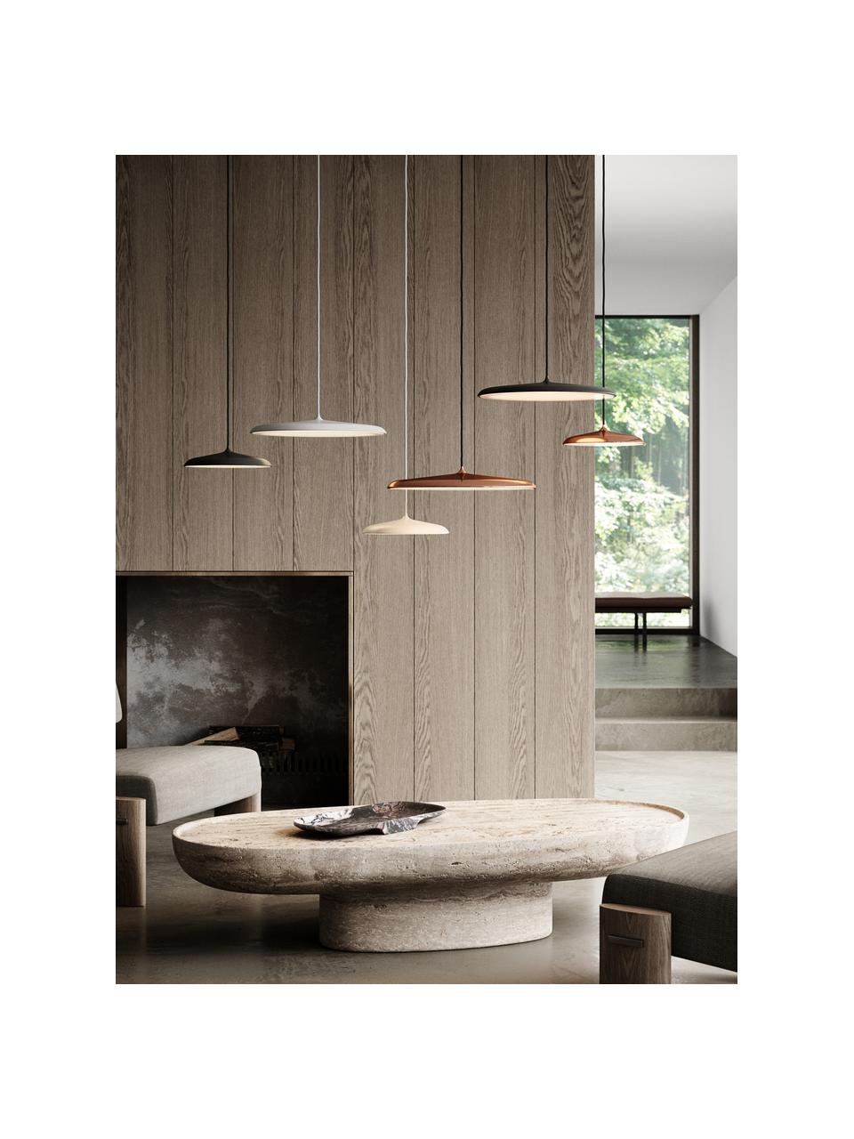 LED hanglamp Artist, Lampenkap: gecoat metaal, Diffuser: kunststof, Lichtbeige, mat, Ø 40 x H 6 cm