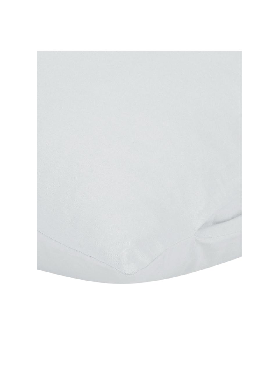 Svetlosivá flanelová obliečka na vankúš Biba, 2 ks, Bledosivá, Š 40 x D 80 cm