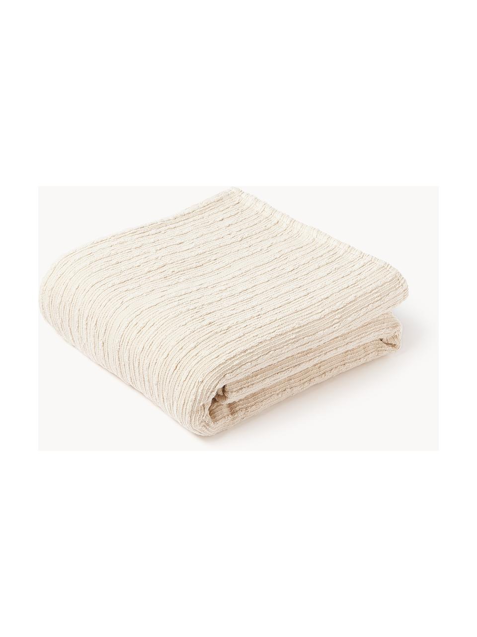 Couvre-lit en bouclette Thomassin, Tissu bouclette (95 % coton, 5 % polyester)

La bouclette est une matière qui se caractérise par sa texture aux courbes irrégulières. La surface caractéristique est créée par des boucles tissées de fils différents qui confèrent au tissu une structure unique. La structure bouclée a un effet à la fois isolant et moelleux, ce qui rend le tissu particulièrement douillet

Le matériau est certifié STANDARD 100 OEKO-TEX®, 4265CIT, CITEVE, Beige clair, larg. 230 x long. 250 cm (pour lits jusqu'à 180 x 200 cm)