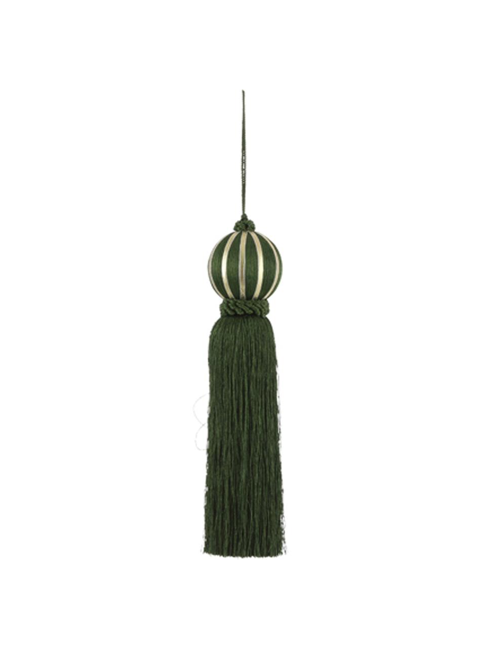 Nappa decorativa Asena 2 pz., Poliestere, Verde scuro, Ø 6 x Alt. 27 cm