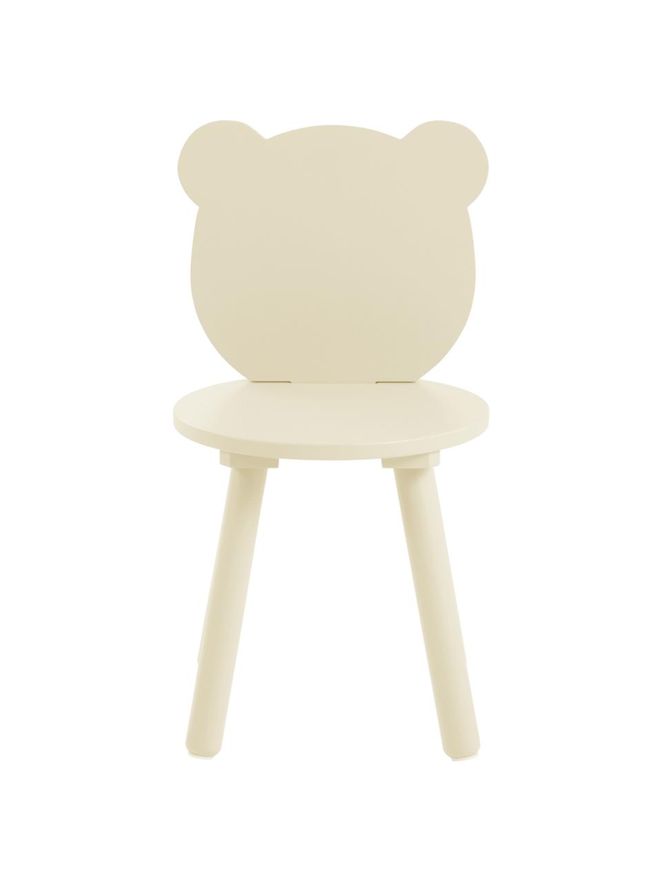 Chaise jaune en bois pour enfant Beary, 2 pièces, Bois de pin, MDF (panneau en fibres de bois à densité moyenne), laqué, Jaune, larg. 30 x haut. 58 cm