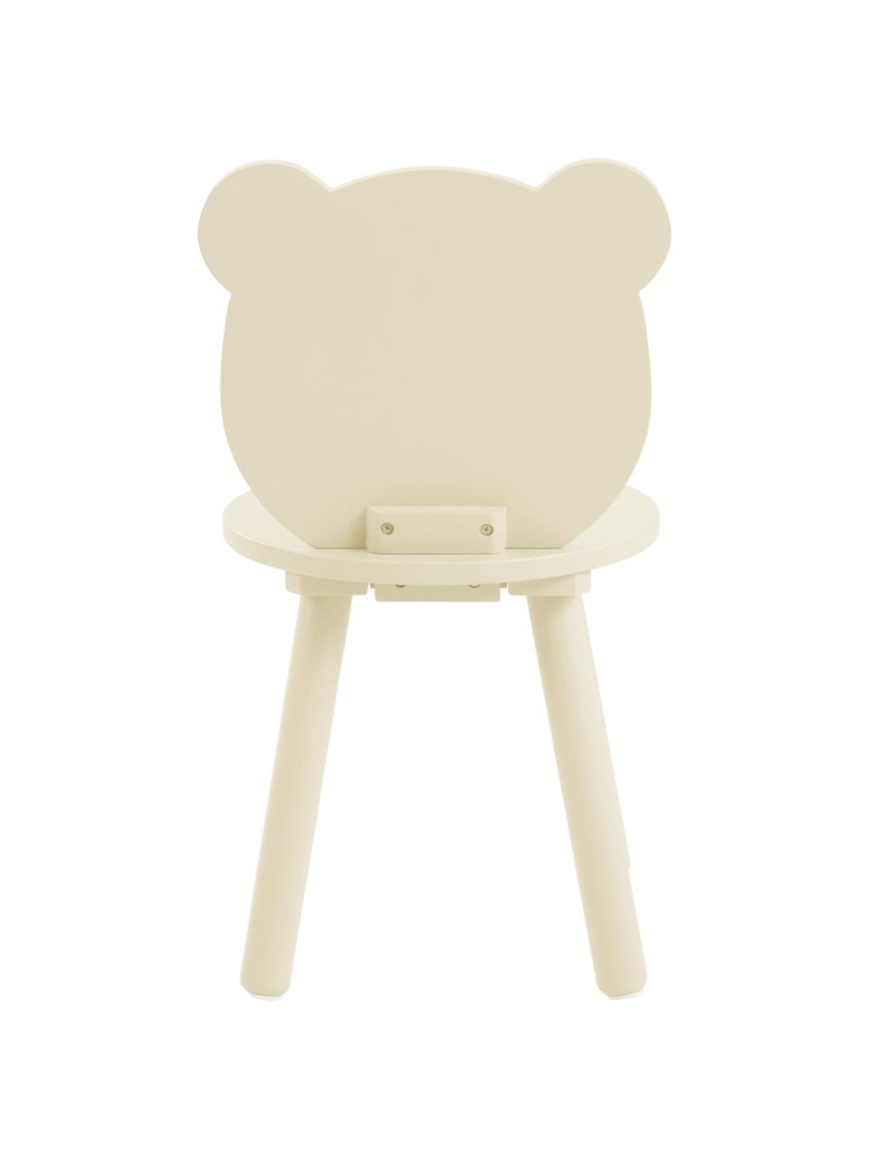 Sedia per bambini in legno giallo Beary 2 pz, Legno di pino, pannello di fibra a media densità (MDF) laccato, Giallo, Larg. 30 x Alt. 58 cm