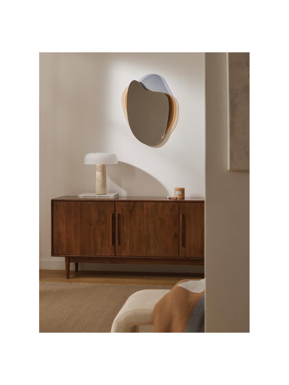 Miroir mural sans cadre Melia, Gris, brun clair, larg. 55 x haut. 71 cm