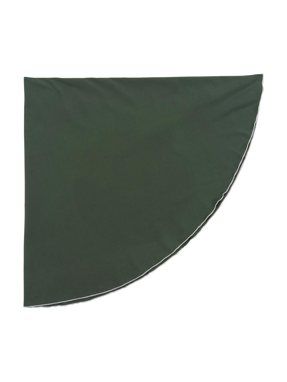 Mantel de algodón Wilhelmina, 100% algodón, Verde oscuro, Ø 200 cm