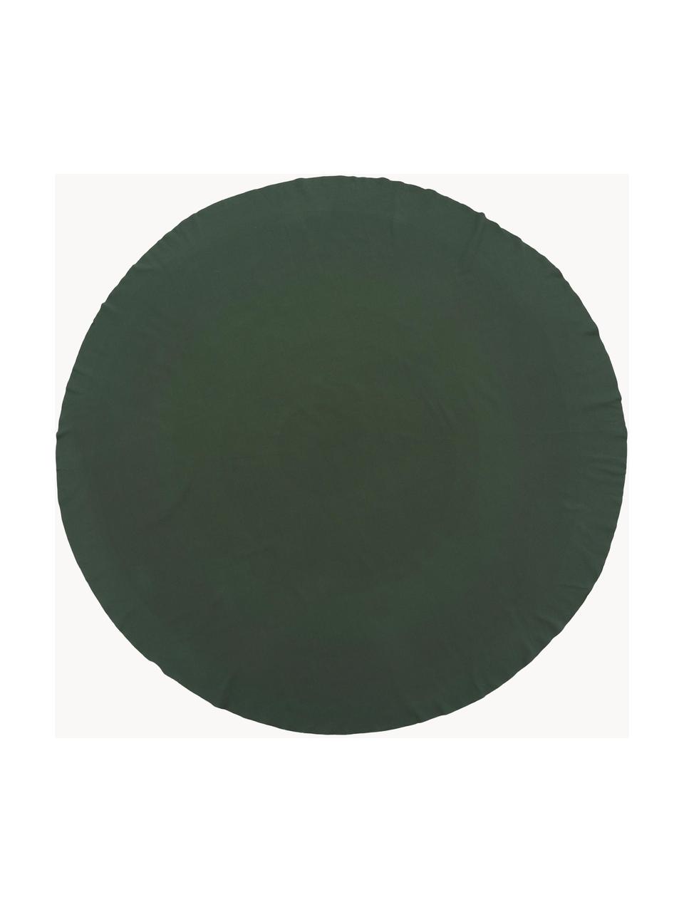 Tovaglietta americana rotonda Wilhelmina, 100% cotone, Verde scuro, 6-8 persone (Ø 200 cm)