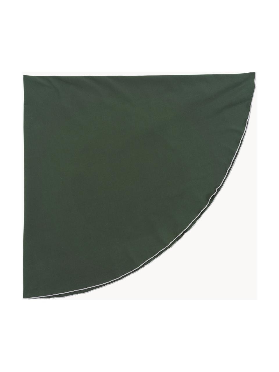 Mantel redondo Wilhelmina, 100% algodón, Verde oscuro, De 6 a 8 comensales (Ø 200 cm)