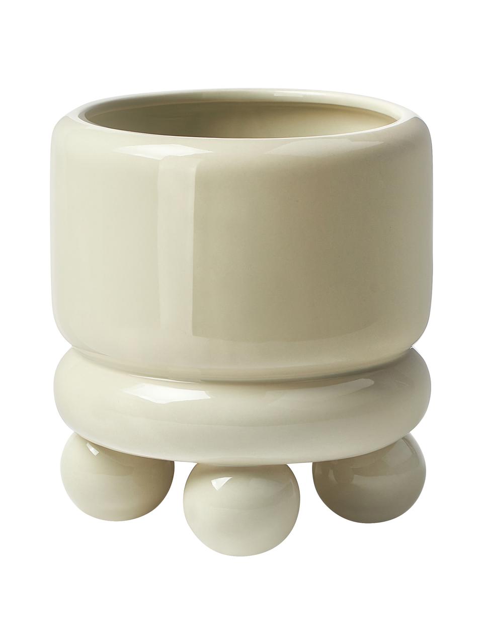 Malý obal na květináč Bryn, Kamenina, Šalvějově zelená, Ø 14 cm, V 18 cm