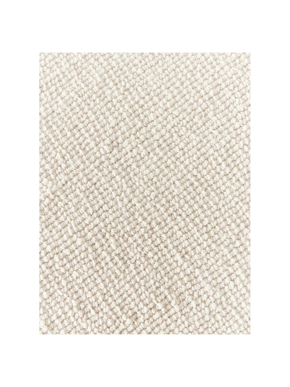 Handgewebter Baumwollteppich Lora, 100 % Baumwolle, GRS-zertifiziert, Off White, B 80 x L 150 cm (Größe XS)