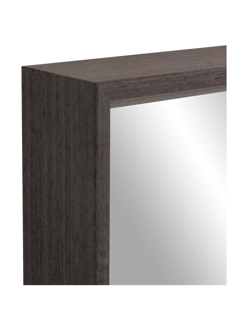 Obdélníkové nástěnné zrcadlo s dřevěným rámem Nerina, Hnědá, Š 80 cm, V 180 cm
