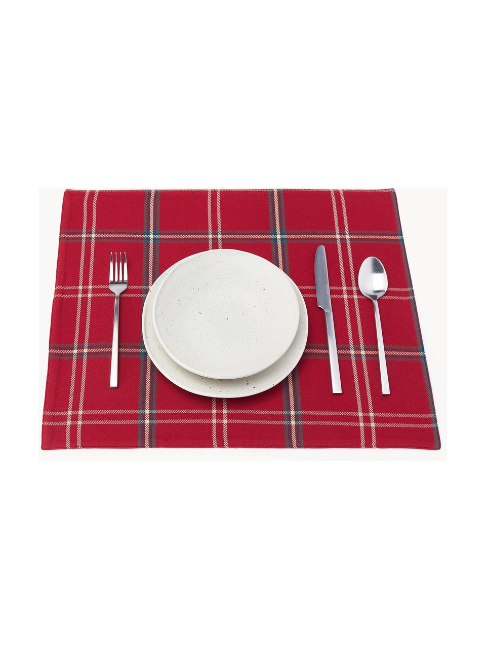 Sets de table à carreaux Aster, 2 pièces, 100 % coton

Le matériau est certifié STANDARD 100 OEKO-TEX®, 1023283-1, Rouge, vert foncé, blanc cassé, larg. 40 x long. 50 cm