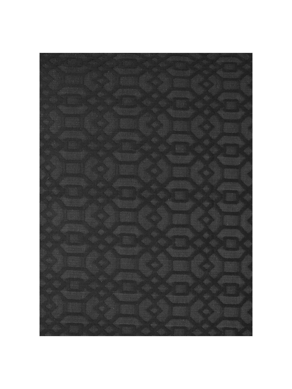 Housse de coussin 50x50 noire Feliz, 60 % coton, 40 % polyester, Anthracite, larg. 50 x long. 50 cm