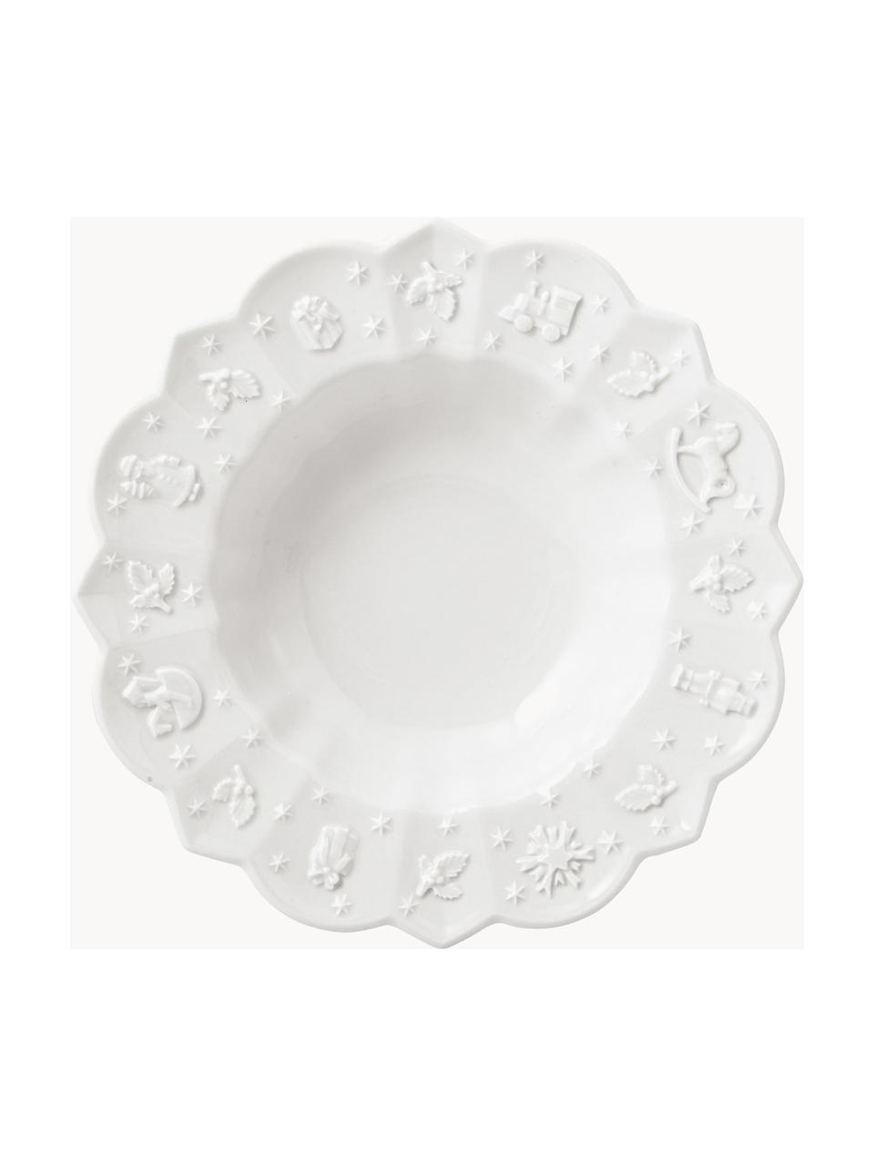 Assiettes creuses Toy's Delight, 6 pièces, Porcelaine Premium, Blanc cassé, Ø 24 cm