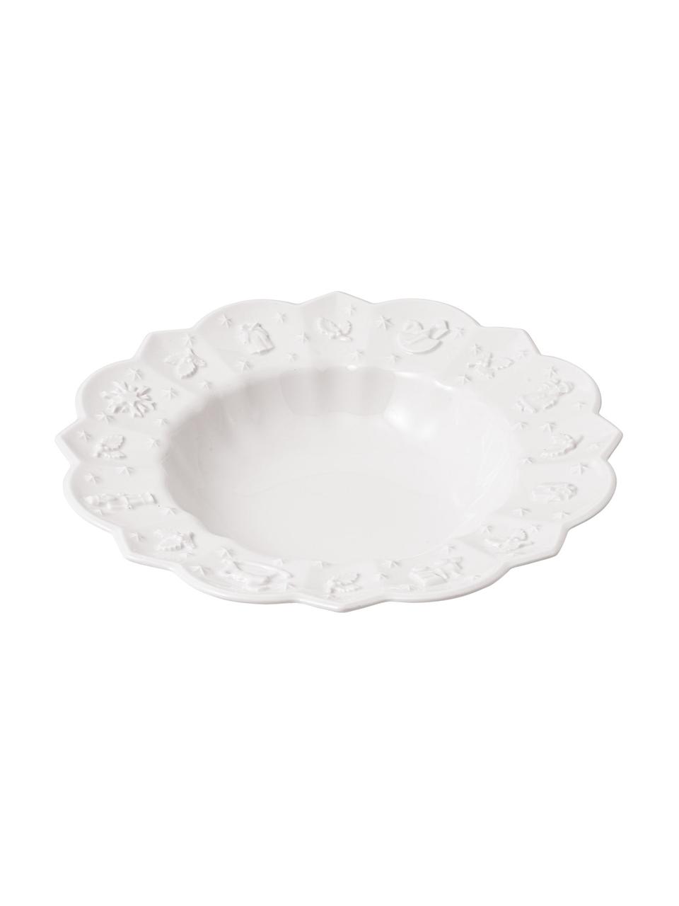 Assiettes creuses Toy's Delight, 6 pièces, Porcelaine Premium, Blanc cassé, Ø 24 cm