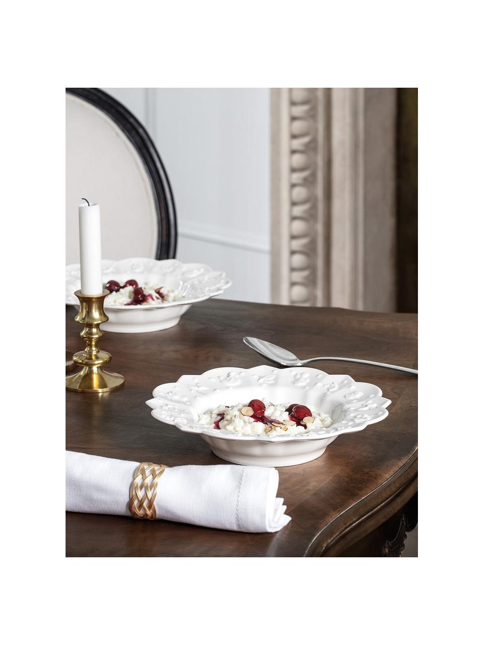 Assiettes creuses Toy's Delight, 6 pièces, Porcelaine Premium, Blanc cassé, Ø 24 cm