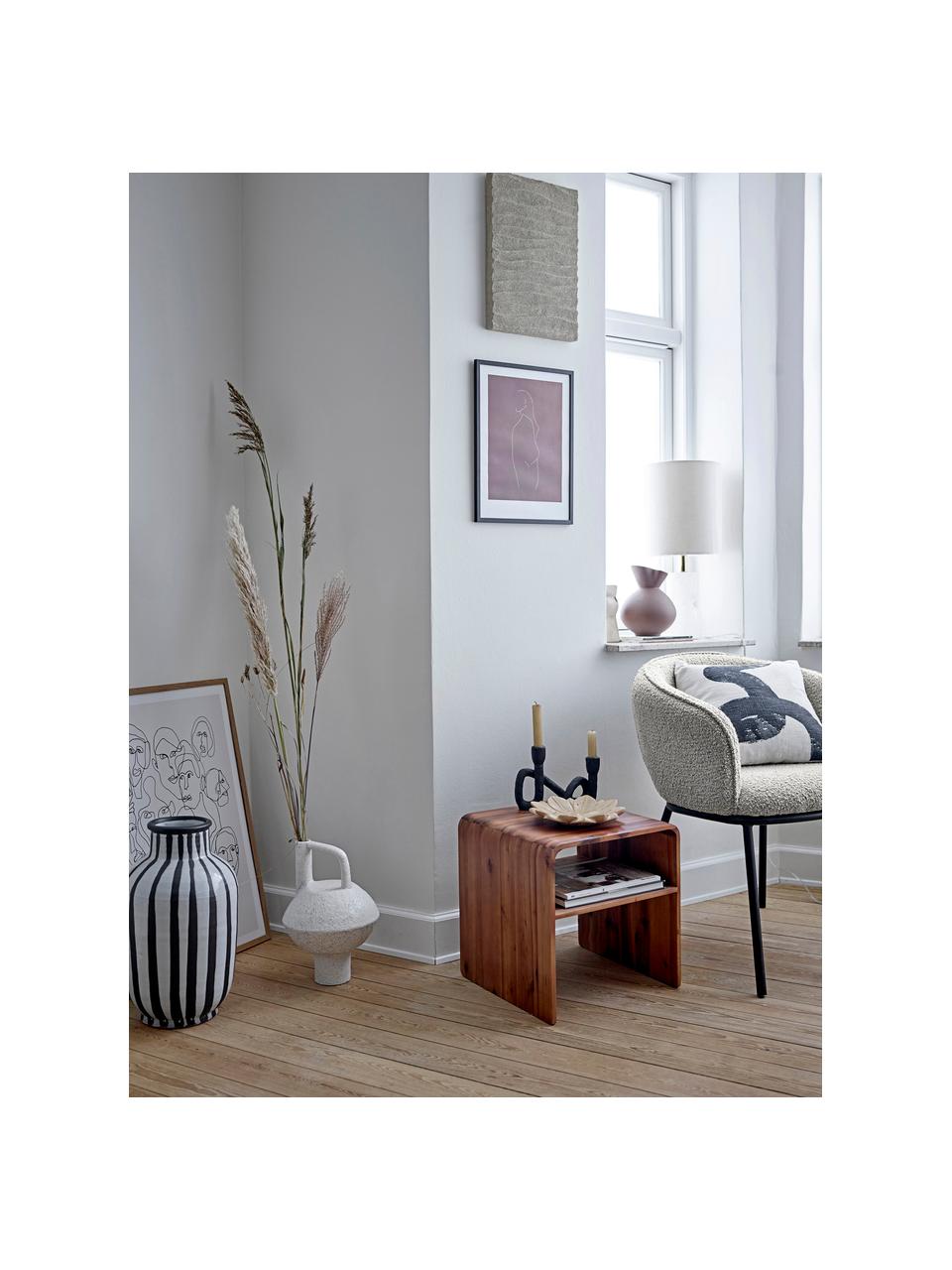Bulké stolička s opierkami Cortone, Sivá, čierna, Š 63 x H 60 cm