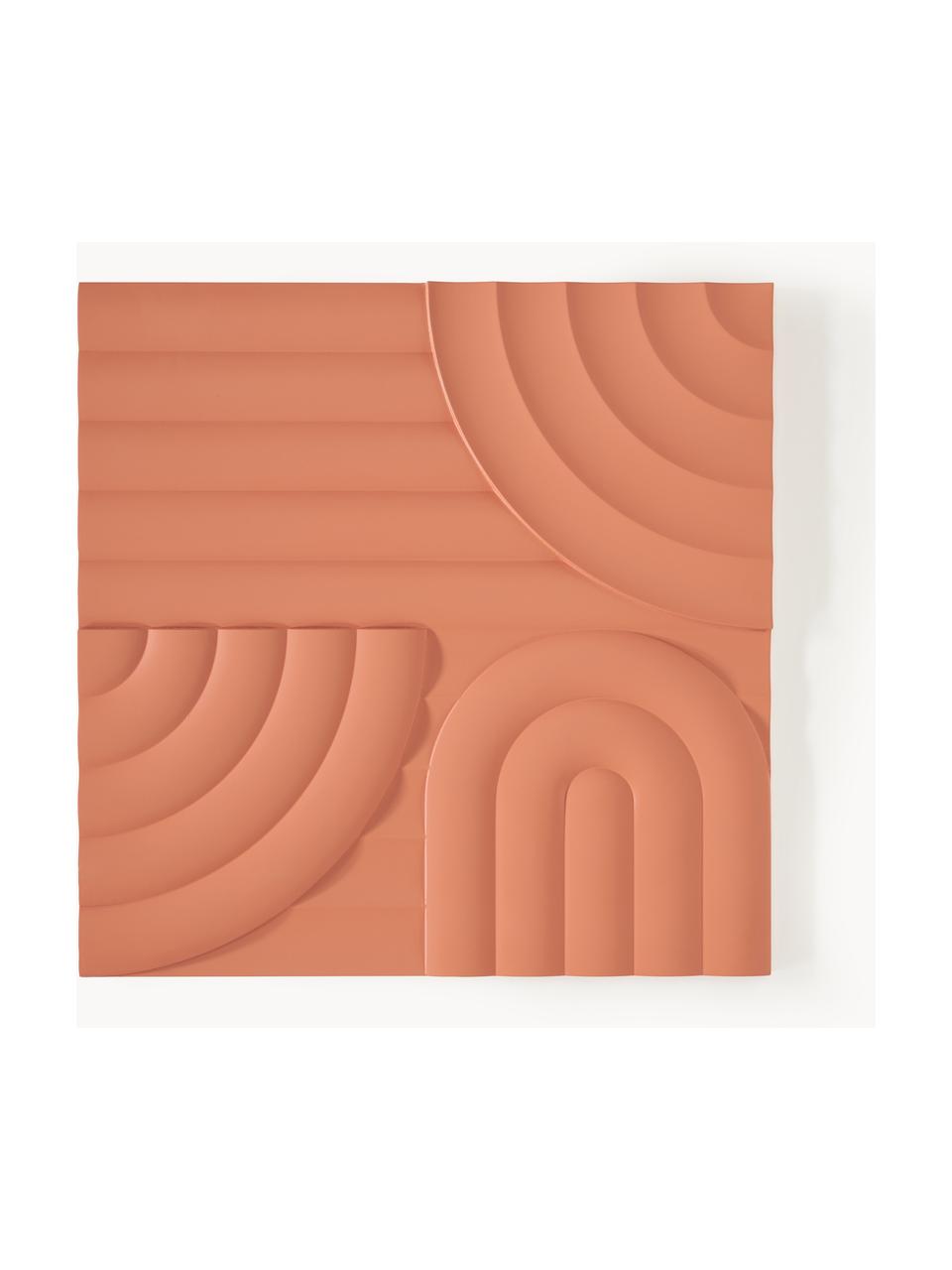 Decoración de pared Massimo, Tablero de fibras de densidad media (MDF), Terracota, An 80 x Al 80 cm