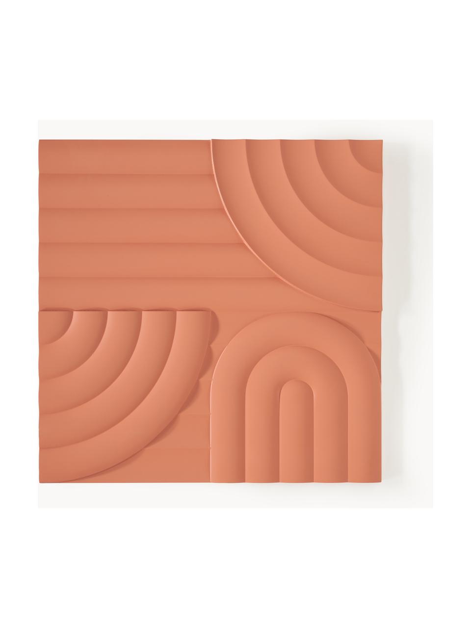 Decorazione da parete Massimo, Pannello di fibra a media densità (MDF), Terracotta, Larg. 80 x Alt. 80 cm