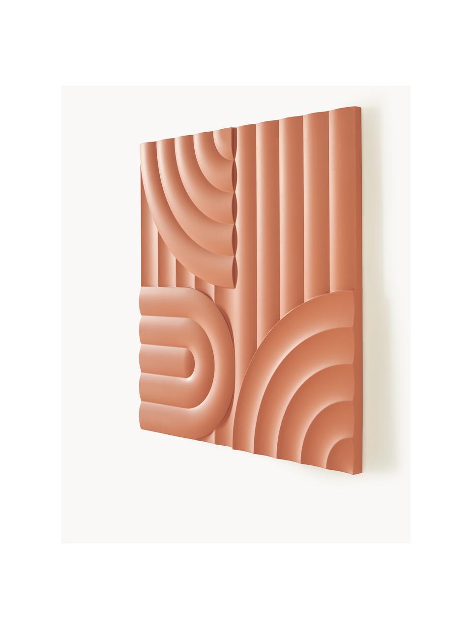 Decorazione da parete Massimo, Pannello di fibra a media densità (MDF), Terracotta, Larg. 80 x Alt. 80 cm