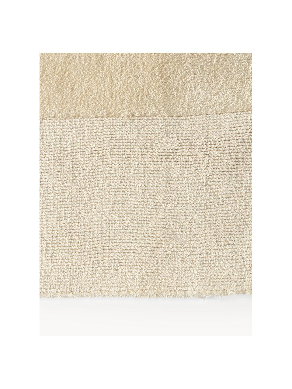 Handgewebter Baumwollteppich Dania mit Hoch-Tief-Struktur, 100 % Baumwolle, GRS-zertifiziert, Beige, B 80 x L 150 cm (Größe XS)