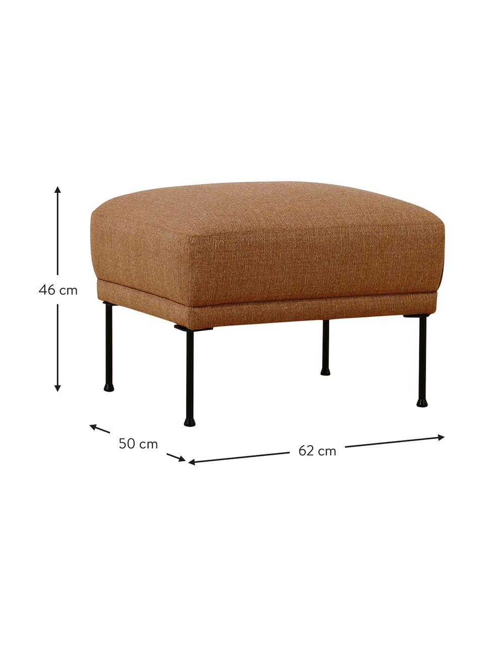 Reposapiés puf Fluente, Tapizado: 100% poliéster Alta resis, Estructura: madera de pino maciza, Patas: metal con pintura en polv, Tejido turrón, An 62 x Al 46 cm