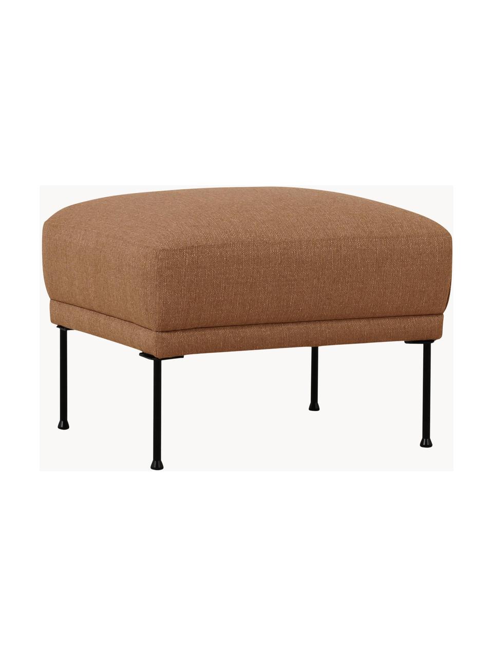 Pouf Fluente, Tissu brun clair, larg. 62 x prof. 50 cm