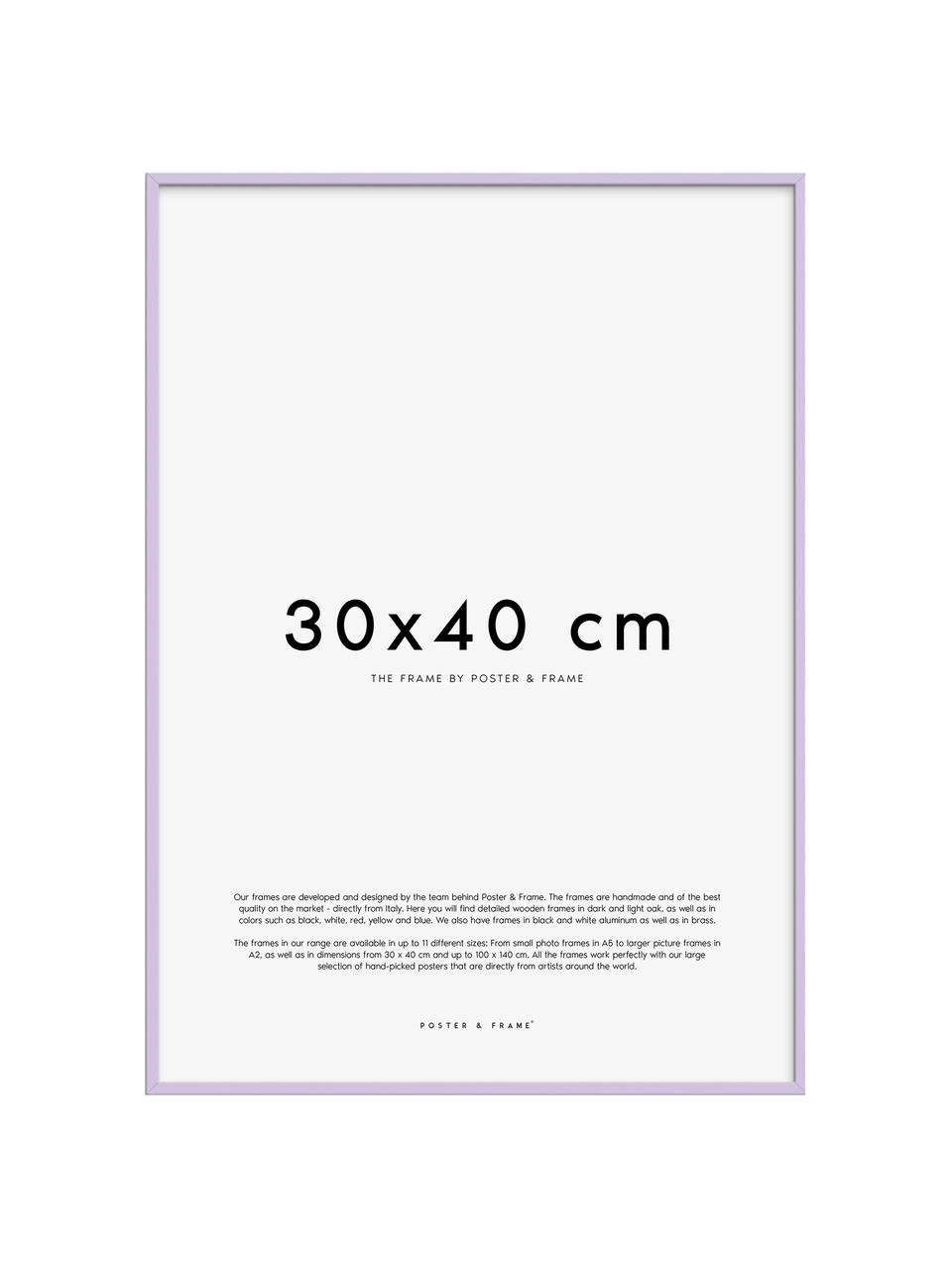 Handgemaakte fotolijstje Explore, verschillende formaten, Lijst: grenenhout, FSC-gecertifi, Lavendel, 30 x 40 cm