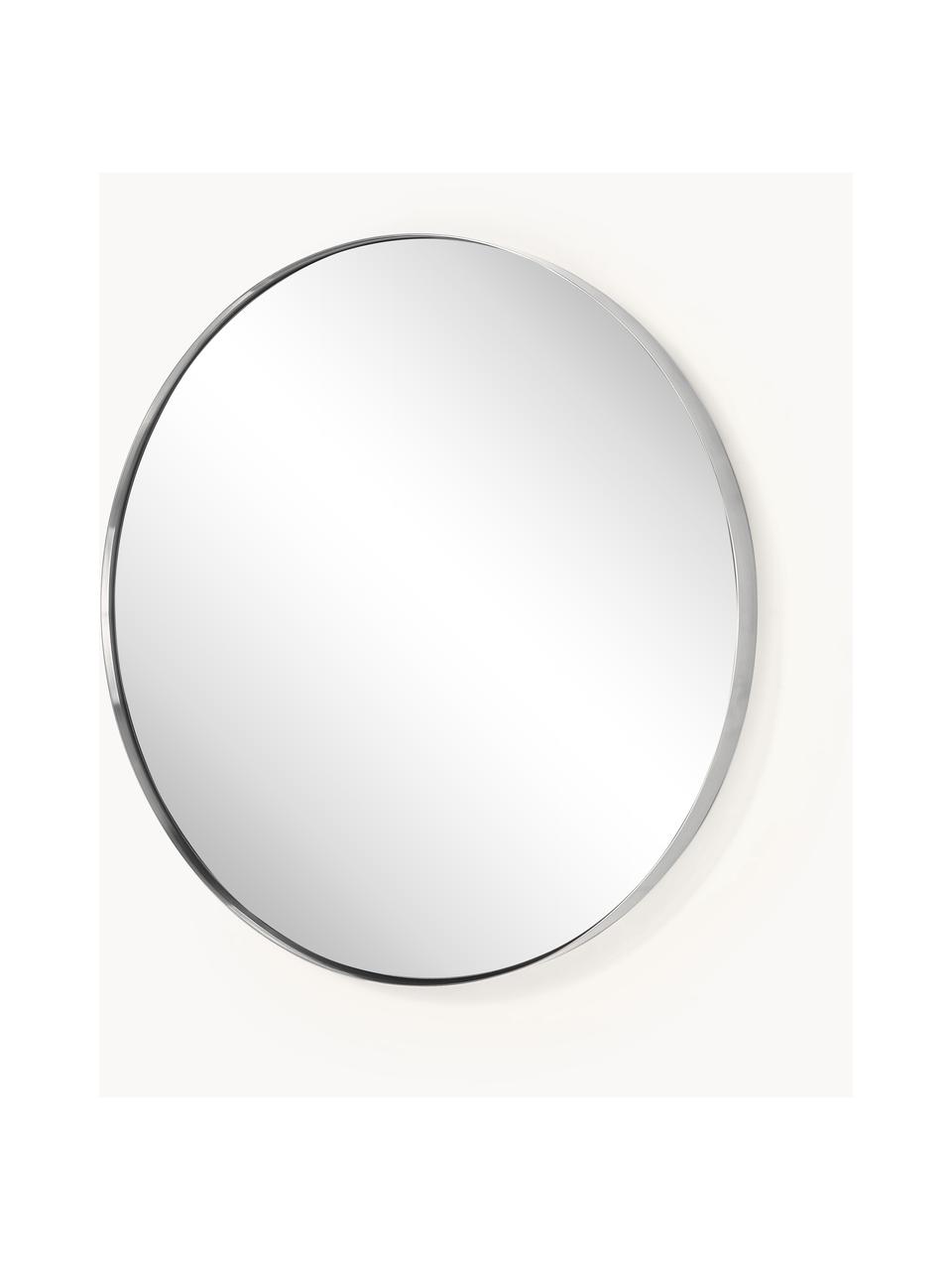 Okrągłe lustro ścienne z metalową ramą Lacie, Odcienie srebrnego, Ø 55 cm