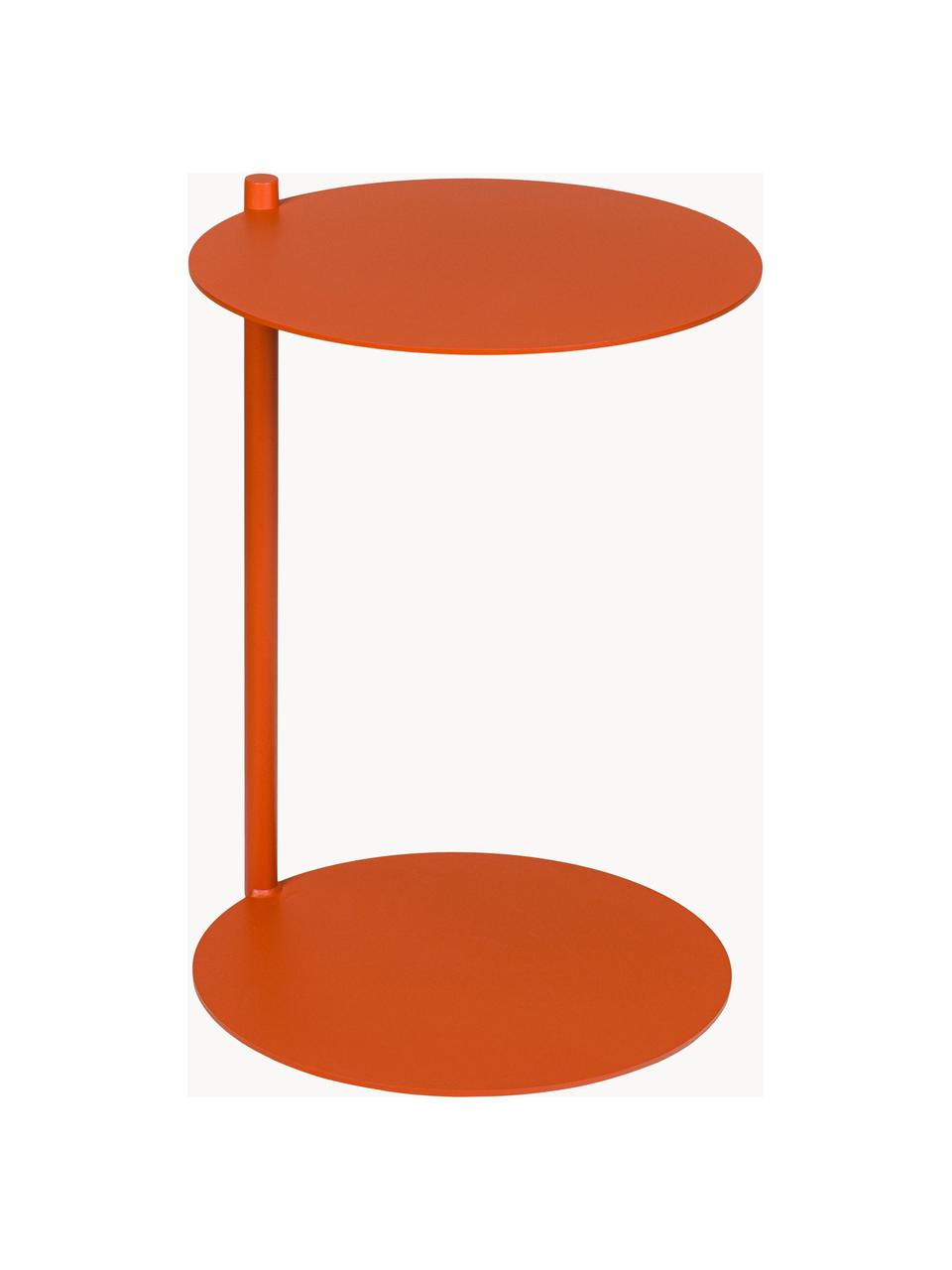Mesa auxiliar redonda de metal Ande, Acero con pintura en polvo, Naranja, Ø 40 x Al 55 cm