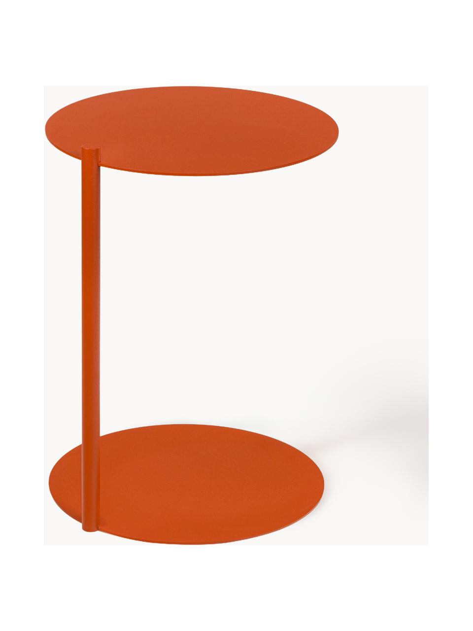 Kulatý odkládací stolek z kovu Ande, Ocel s práškovým nástřikem, Oranžová, Ø 40 cm, V 55 cm