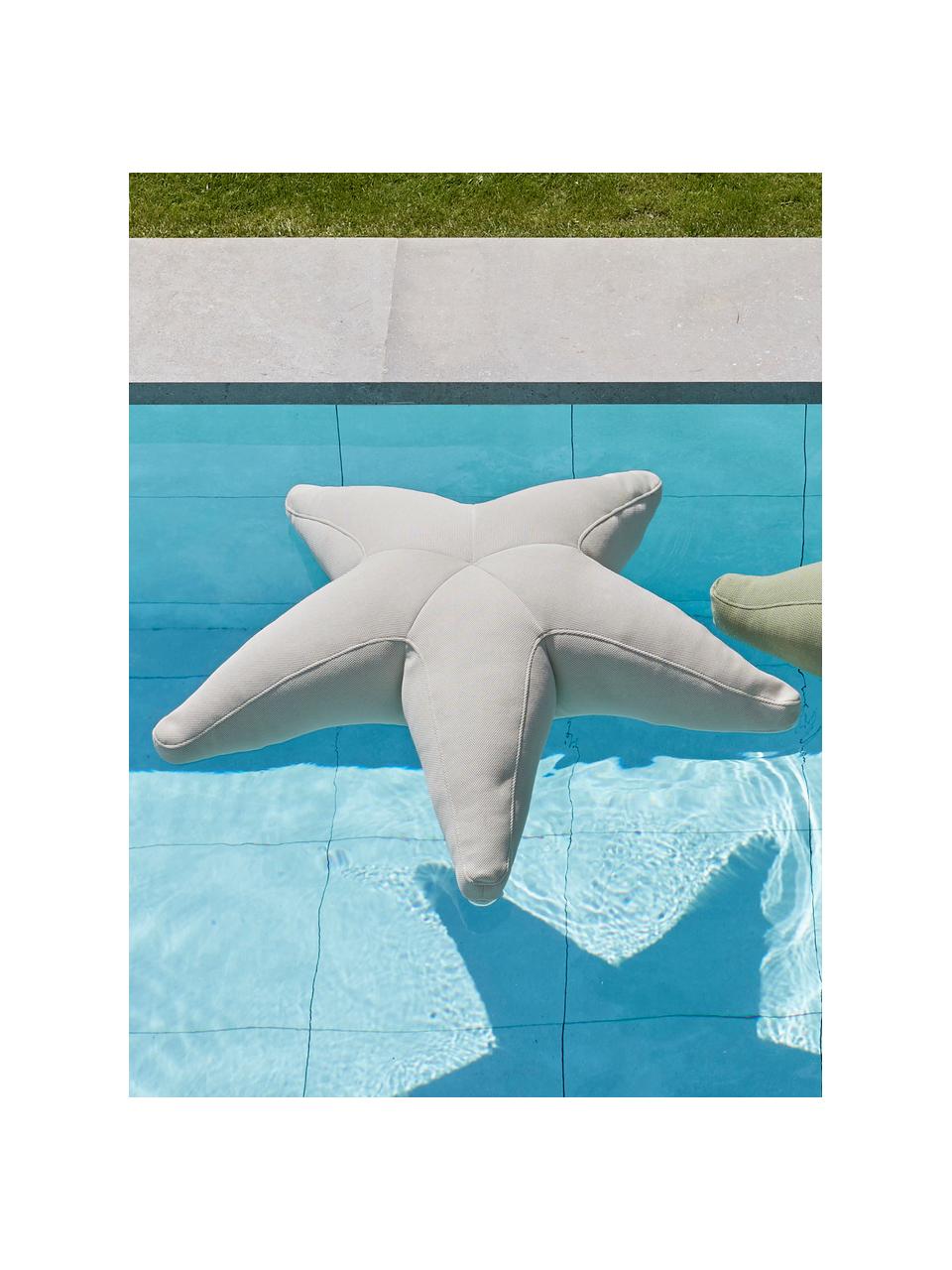 Kleine outdoor zitzak Starfish, handgemaakt, Bekleding: 70% PAN + 30% PES, waterd, Lichtbeige, B 83 x L 83 cm