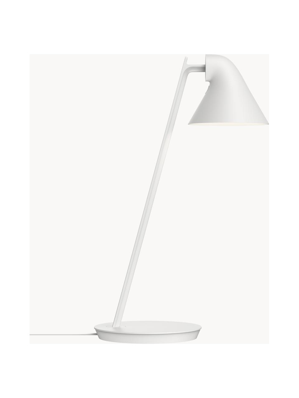 Dimmbare LED-Schreibtischlampe NJP, Lampenschirm: Aluminium, beschichtet, Weiss, Ø 16 x H 42 cm