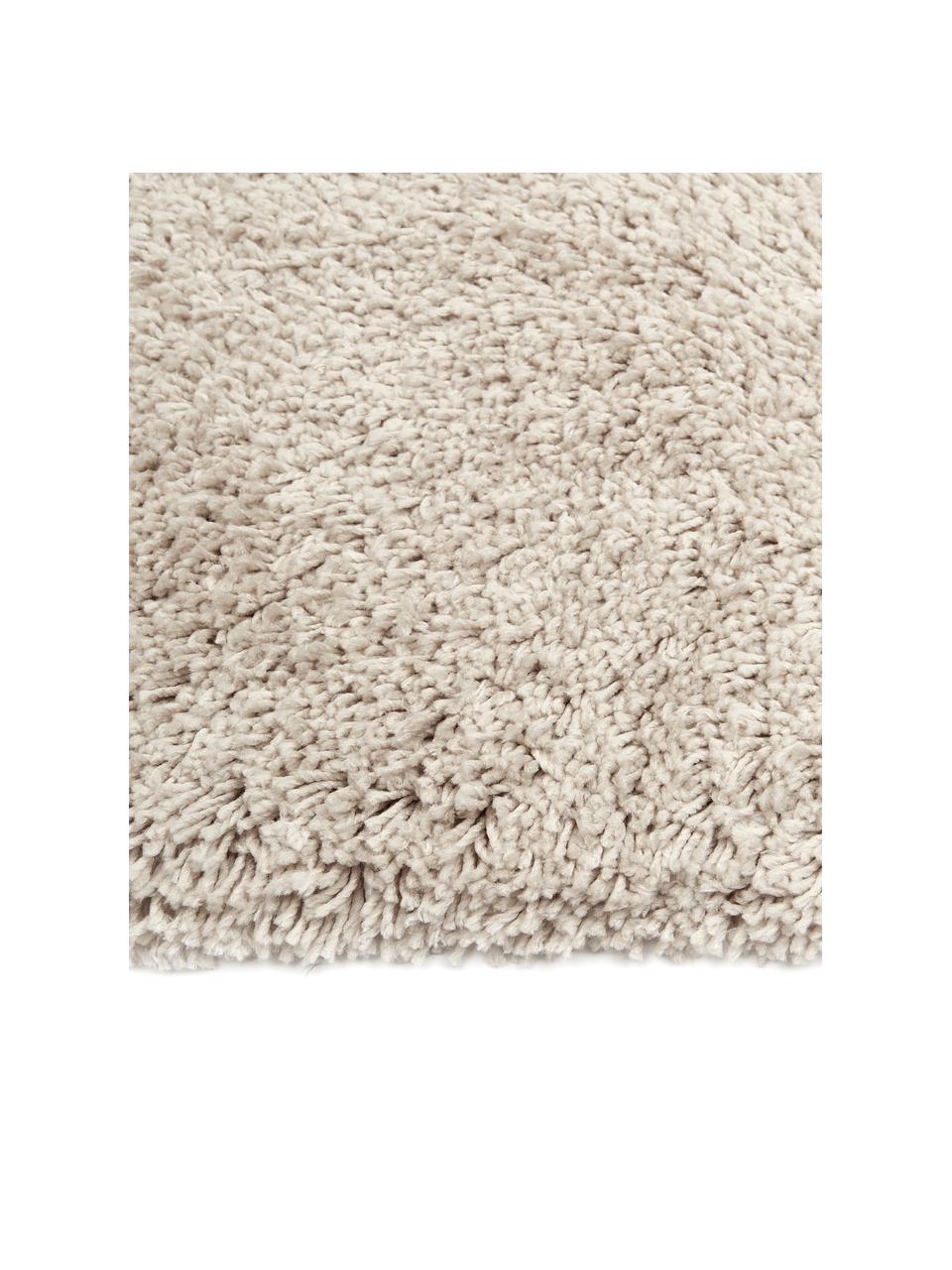 Alfombra corredor de pelo largo con flecos Dreamy, Reverso: 100% lana reciclada Este , Beige, An 80 x L 250 cm