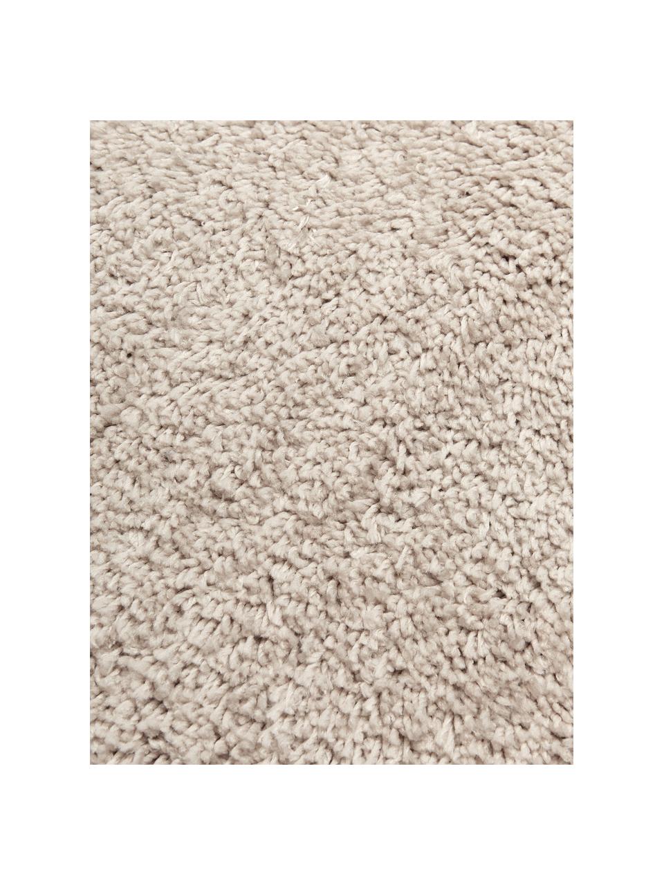 Alfombra corredor de pelo largo con flecos Dreamy, Reverso: 100% lana reciclada Este , Beige, An 80 x L 250 cm
