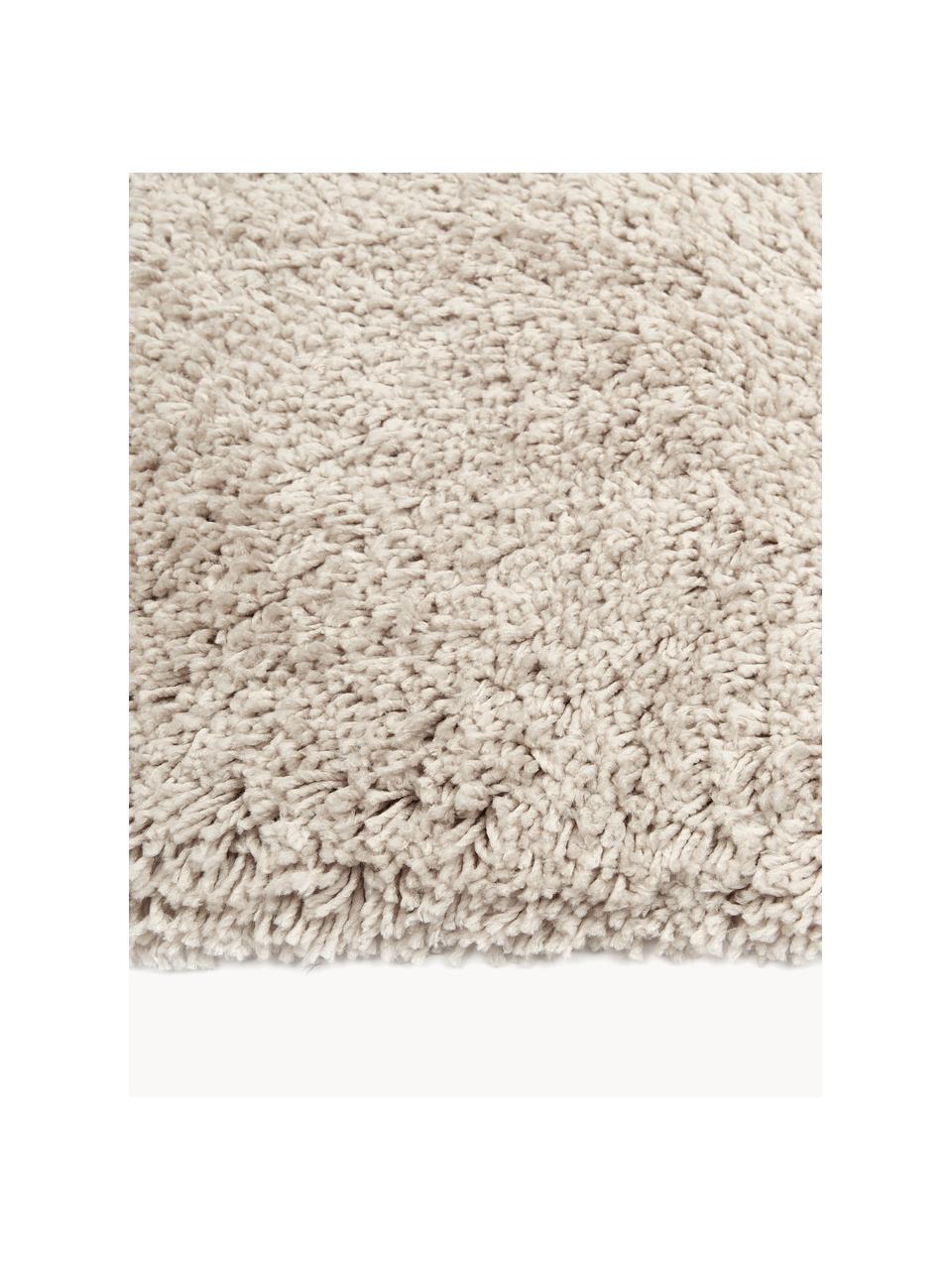 Flauschiger Hochflor-Läufer Dreamy mit Fransen, 100 % Polyester, GRS zertifizert, Beige, B 80 x L 250 cm