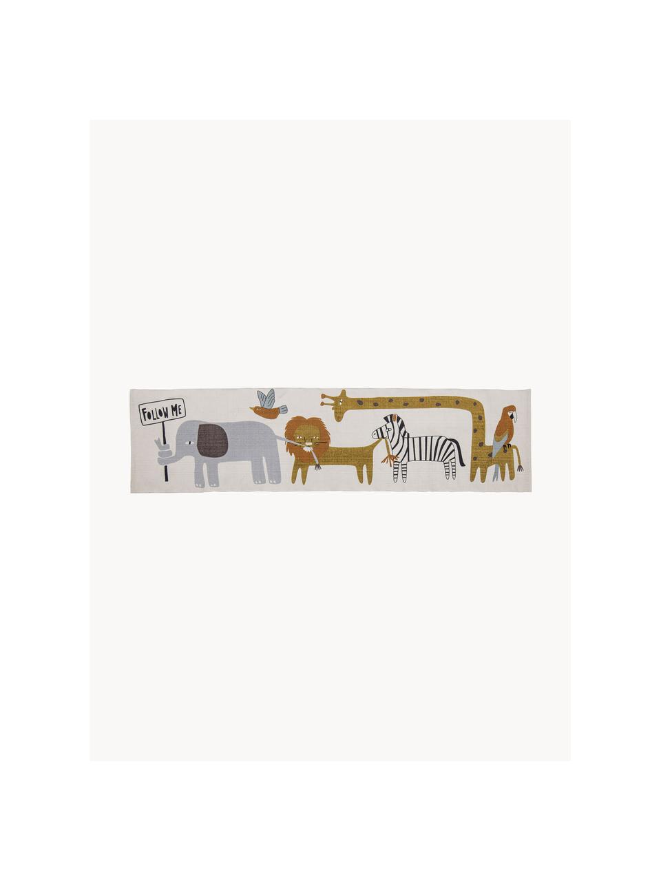 Handgewebter Baumwoll-Läufer Neah, Baumwolle, Bunt, B 50 x L 200 cm