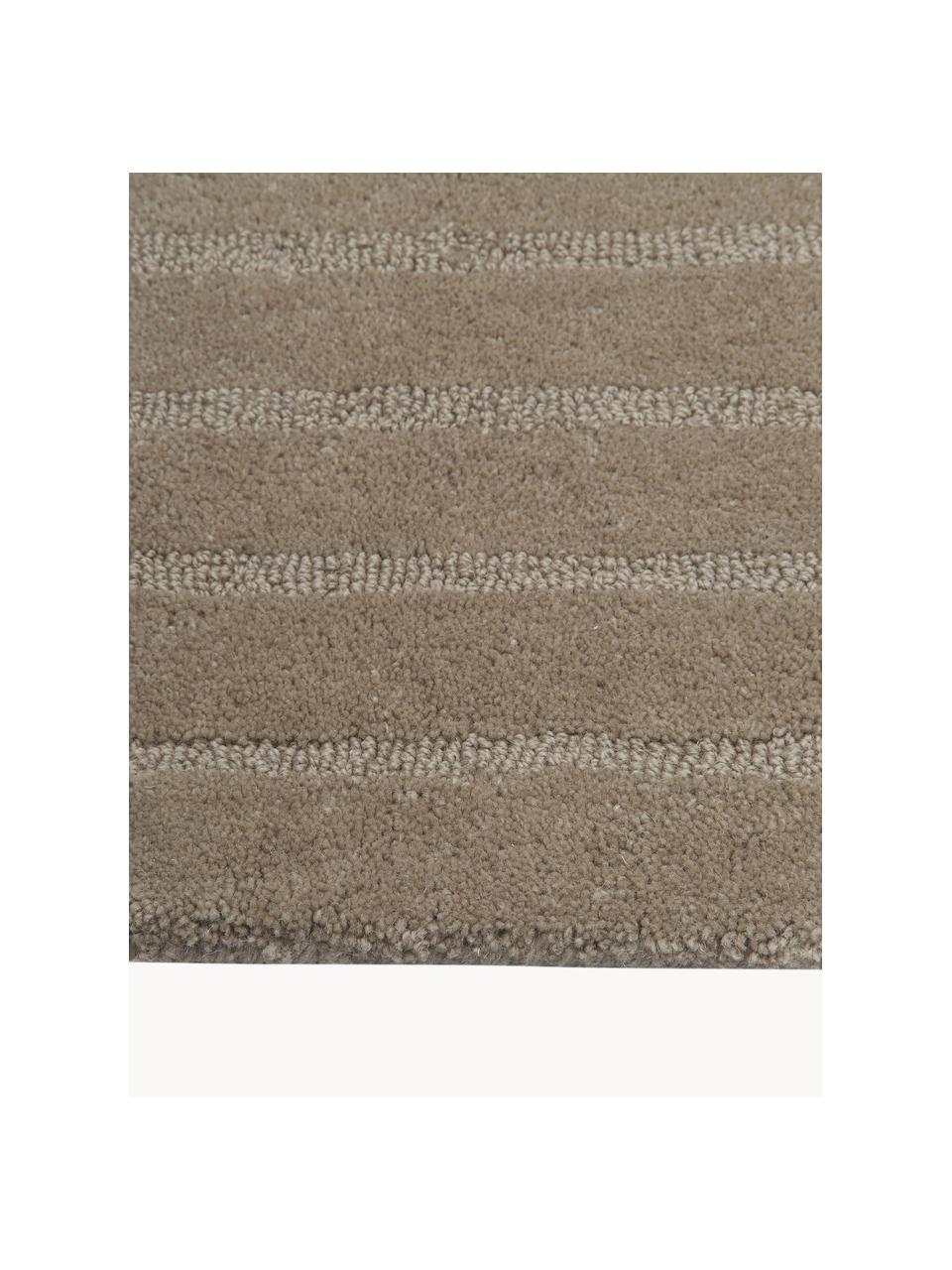 Tapis laine taupe tufté main Mason, Taupe, larg. 200 x long. 300 cm (taille L)