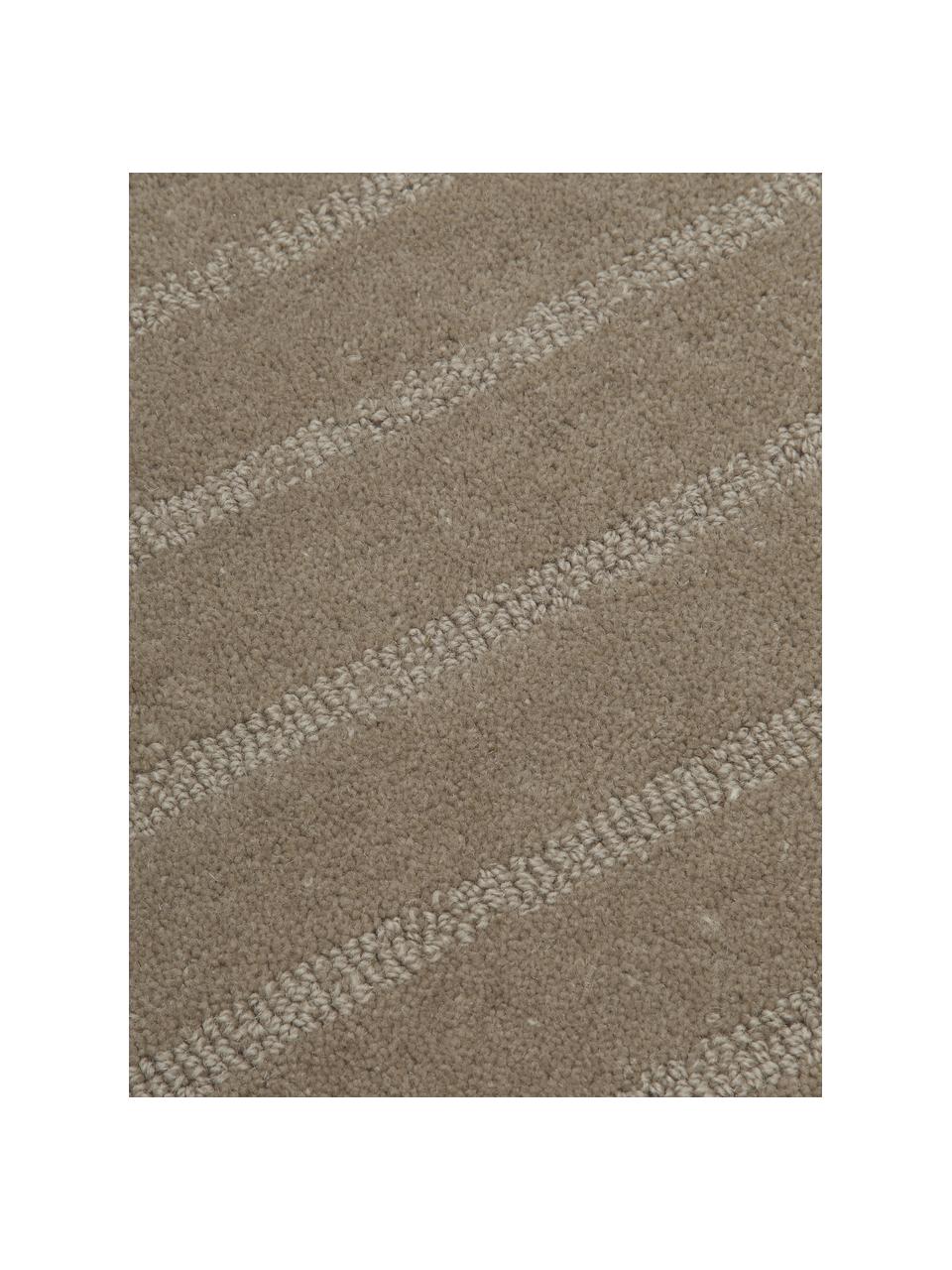 Wollen vloerkleed Mason, handgetuft, Onderzijde: 100% katoen Bij wollen vl, Taupe, B 200 x L 300 cm (maat L)