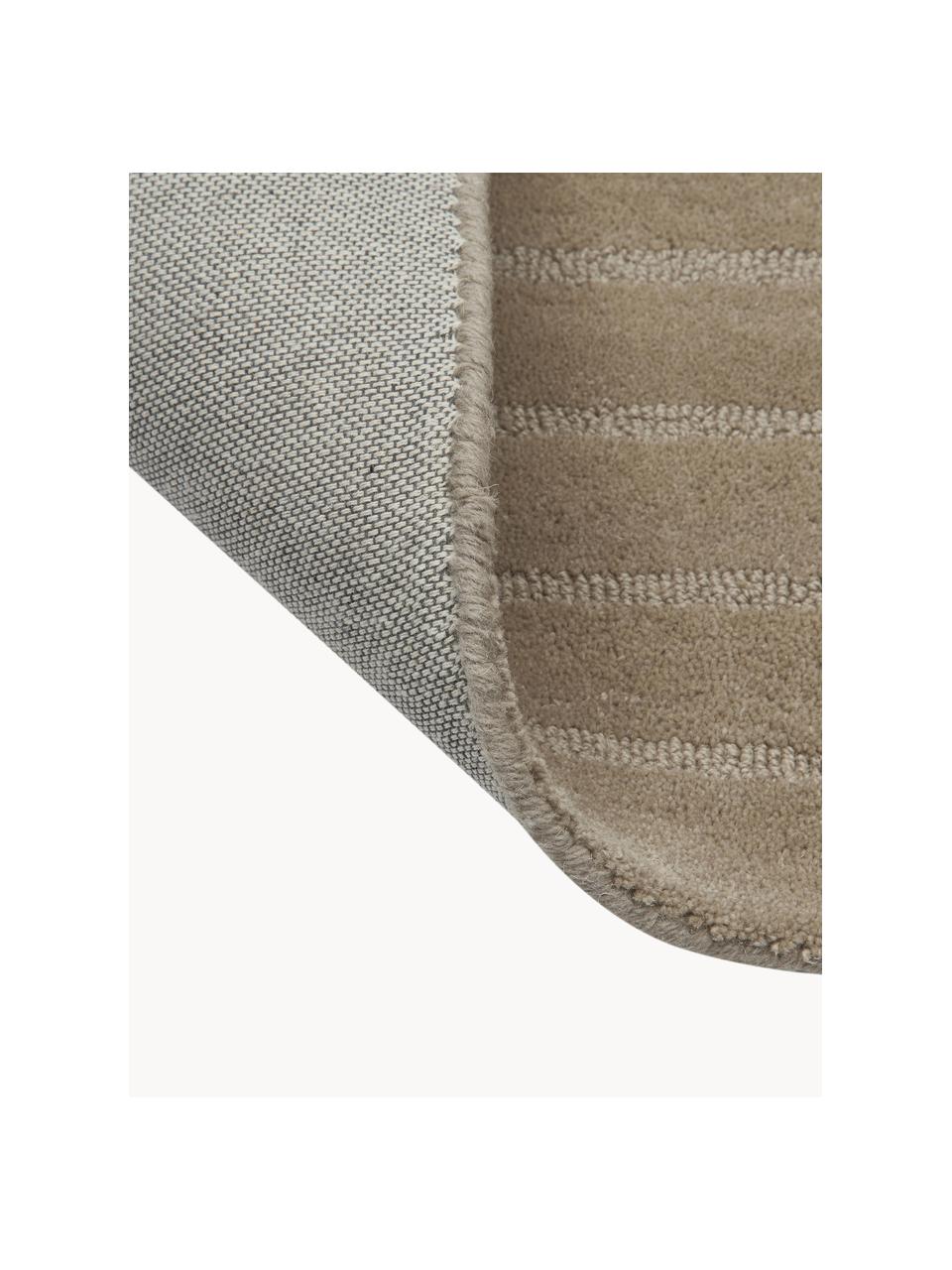 Wollen vloerkleed Mason, handgetuft, Onderzijde: 100% katoen Bij wollen vl, Taupe, B 200 x L 300 cm (maat L)