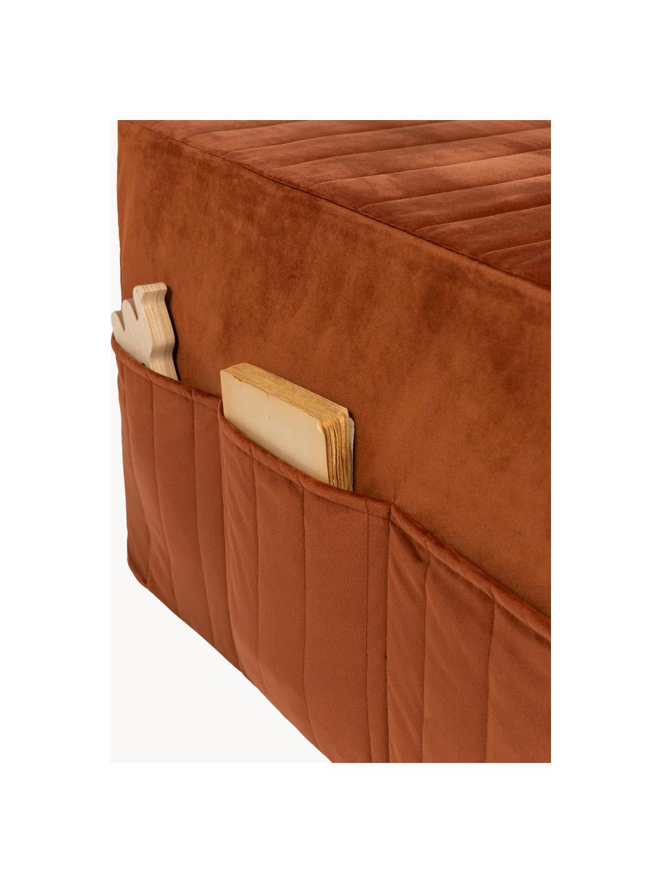 Matelas en velours Sleepover, Terracotta, larg. 60 x long. 180 cm