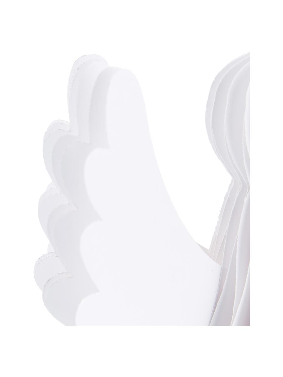 Oggetto decorativo bianca Angel, Carta, Bianco, Ø 21 x Alt. 27 cm