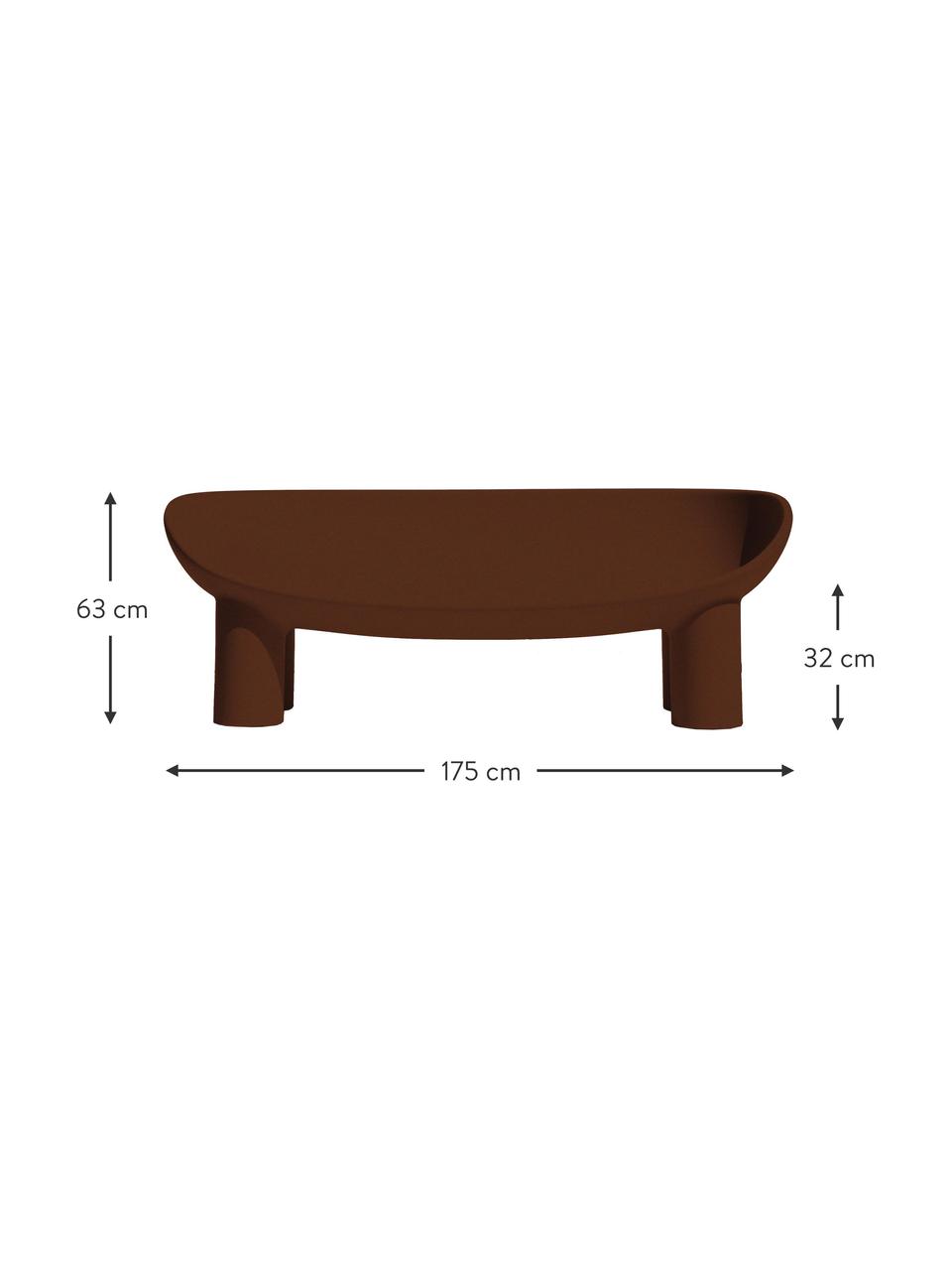 Pohovka z umělé hmoty Roly Poly (2místná), Umělá hmota, Tmavě hnědá, Š 175 cm, H 62 cm