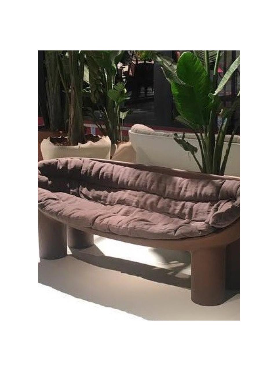 Kunststoff-Sofa Roly Poly (2-Sitzer), Kunststoff, Dunkelbraun, B 175 x T 62 cm